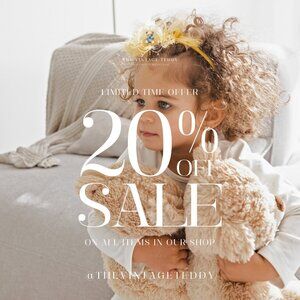 Cuddles & Savings! 20% Off Sale @thevintageteddy